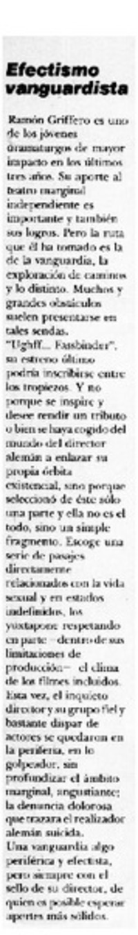 Efectismo vanguardista