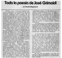 Toda la poesía de José Grimaldi