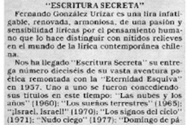 "Escritura secreta".