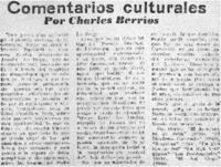 Comentarios culturales