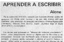 Aprender a escribir.