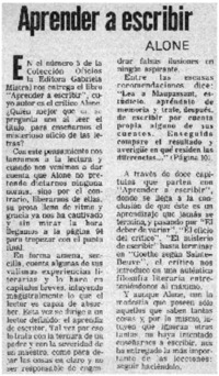Aprender a escribir.