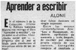 Aprender a escribir.