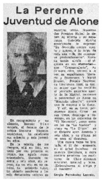 La Perenne juventud de Alone