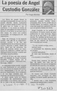 La poesía de Angel Custodio González