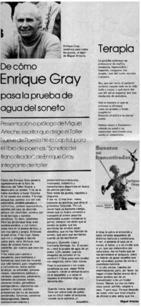 De cómo Enrique Gray pasa la prueba de agua del soneto
