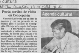 Poeta nortino de visita en Concepción.