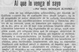 Al que le venga el sayo