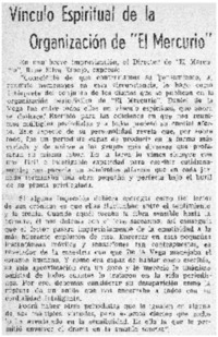 Vínculo espiritual de la organización de "El Mercurio".