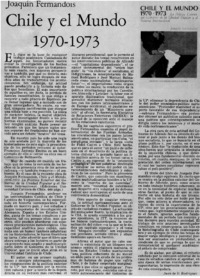 Chile y el mundo 1870-1973