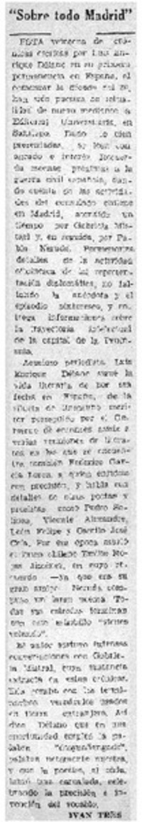 "Sobre todo Madrid"