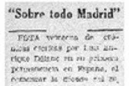 "Sobre todo Madrid"