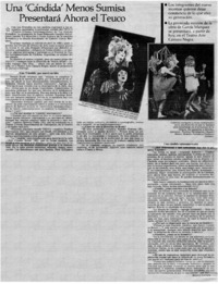 Una "cándida" menos sumisa presentará ahora el Teuco