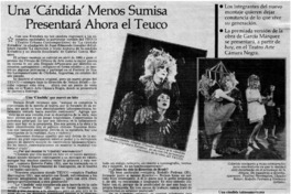 Una "cándida" menos sumisa presentará ahora el Teuco