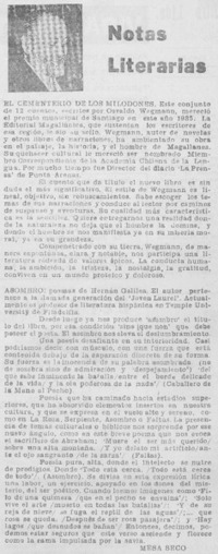 Notas literarias