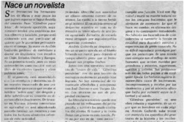 Nace un novelista