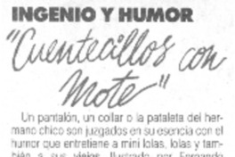 "Cuentecillos con mote".