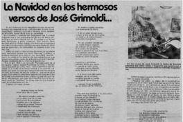 La Navidad en los hermosos versos de José Grimaldi --