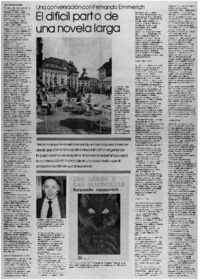 El difícil parto de una novela larga : [entrevistas]