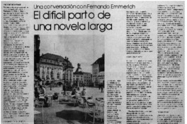 El difícil parto de una novela larga : [entrevistas]