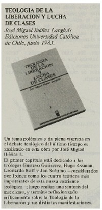 Teología de la liberación y lucha de clases.