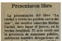 Presentaron libro.