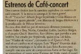 Estrenos de café-concert.