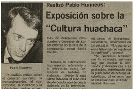 Exposición sobre la "Cultura huachaca".