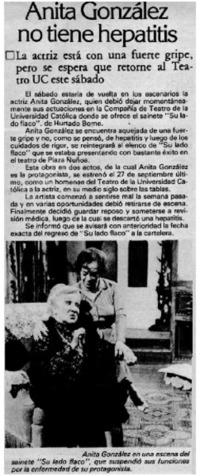 Anita González no tiene hepatitis.