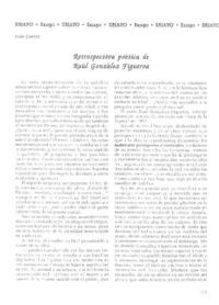 Retrospectiva poética de Raúl González Figueroa