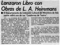 Lanzaron libro con obras de L. A. Heiremans.