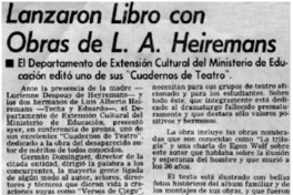 Lanzaron libro con obras de L. A. Heiremans.