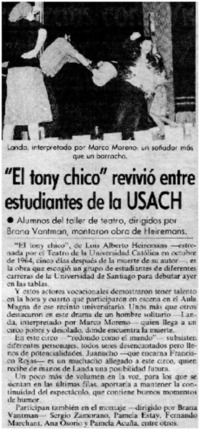 "El tony chico" revivió entre estudiantes de la USACH.