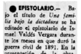 Una familia bajo la dictadura.