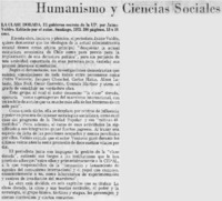 Humanismo y Ciencias Sociales.