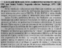 La Clase Dorada (o El gobierno decreto de la UP)
