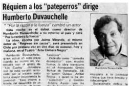 Réquiem a los "pateperros" dirige Humberto Duvauchelle.