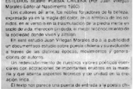 Estudios sobre poesía chilena