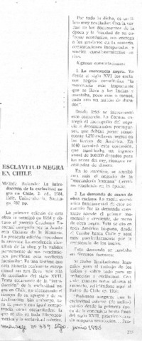 Esclavitud negra en Chile