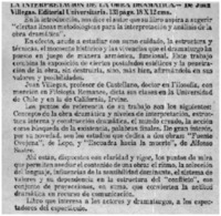 La interpretación de la obra dramática.