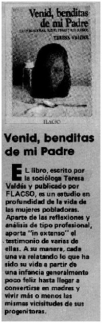 Venid, benditas de mi Padre.