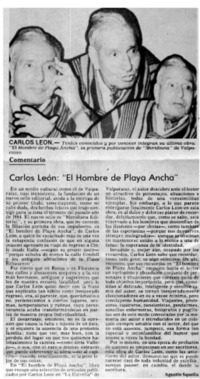 Carlos León: "el hombre de playa ancha"