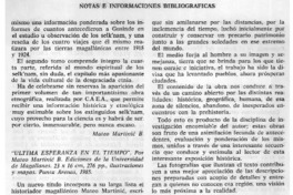 Ultima esperanza en el tiempo.