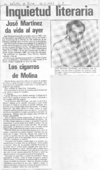 José Martínez da vida al ayer