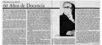 60 años de docencia