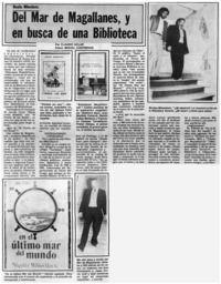 Del mar de Magallanes, y en busca de una biblioteca: [entrevista]