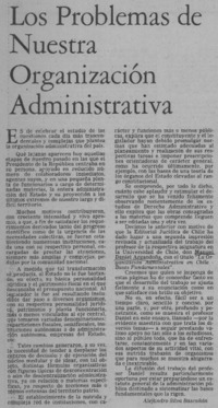 Los problemas de nuestra organización administrativa