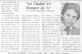 La ciudad irá siempre en tí