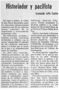 Historiador y pacifista