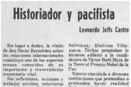 Historiador y pacifista